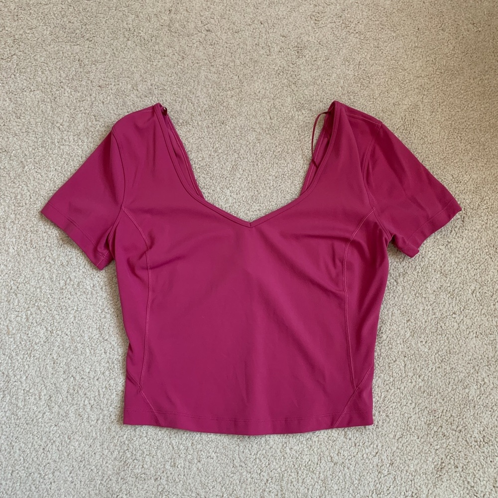 NWOT sonic pink lululemon align tee